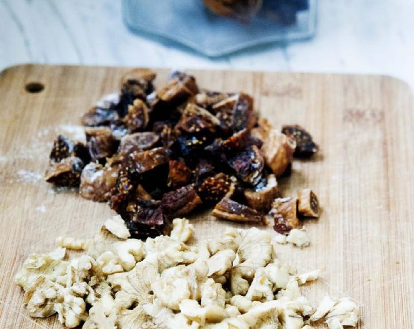 step 4 Chop up the Dried Figs (to taste) and Walnuts (to taste) and fold them in.