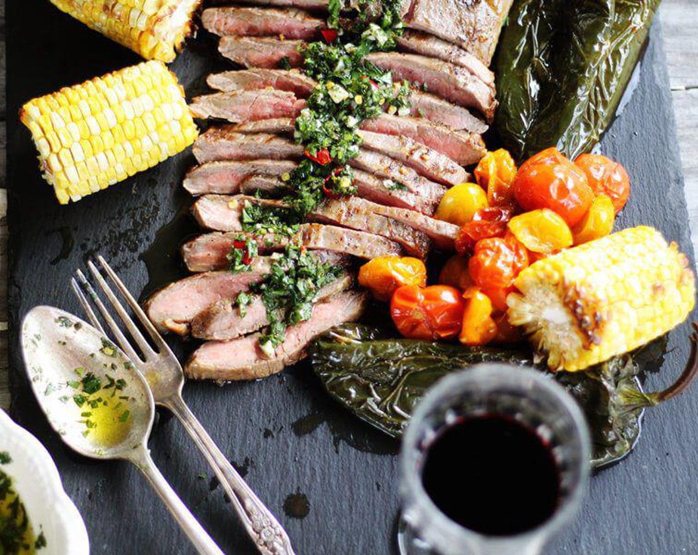 Marinated Flank Steak Asado + Chimichurri