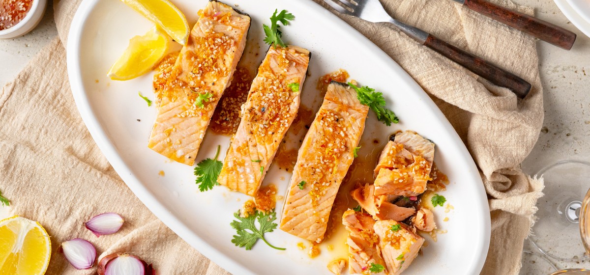 Easy Salmon with Lemon Sesame Sauce Recipe | SideChef