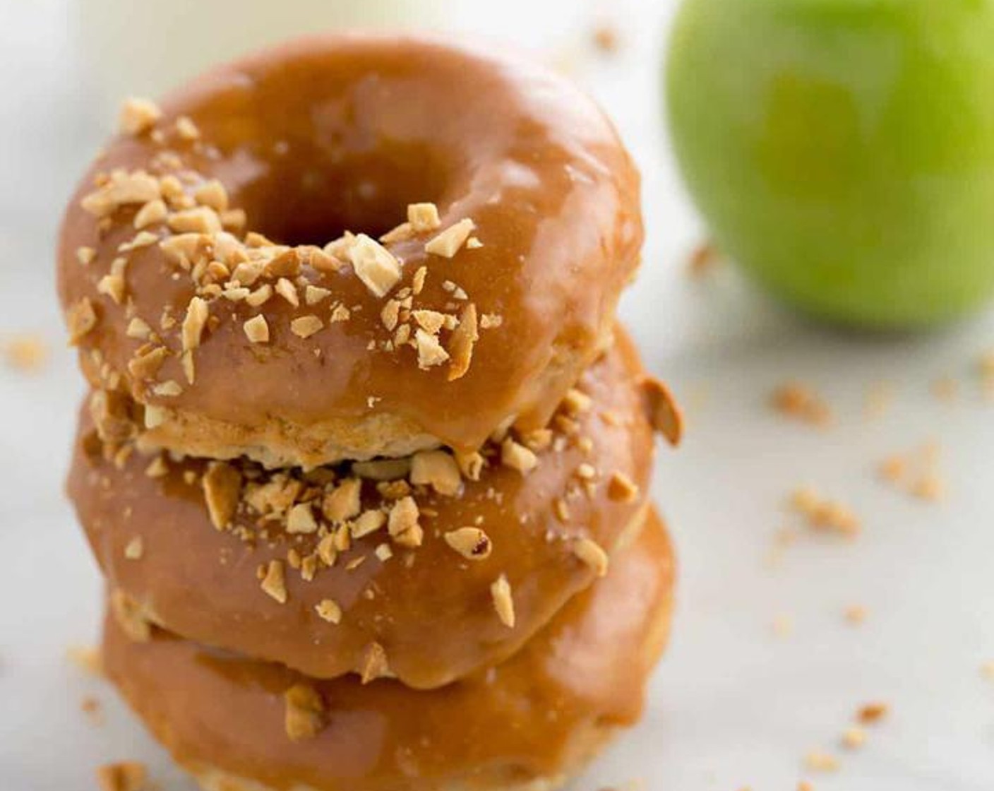 Baked Apple Donuts with Salted Caramel