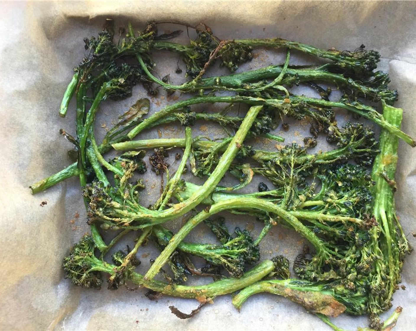 step 9 Roast the broccolini in the oven for 8 to 10 minutes.