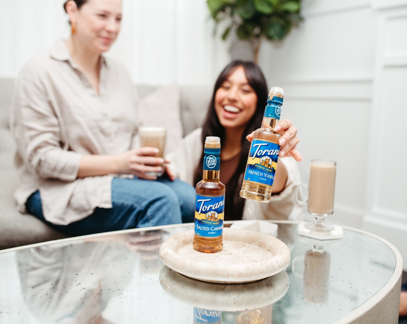 step 1 Fill a cup with Ice (to taste). Pour the Coffee (1 cup), Sugar-Free French Vanilla Syrup (1 fl oz), and Cream (to taste) over ice, stir, and enjoy!