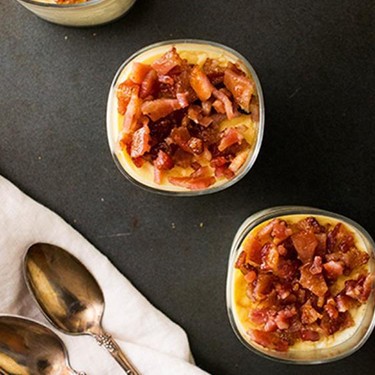 Corn Panna Cotta with Candied Bacon Recipe | SideChef