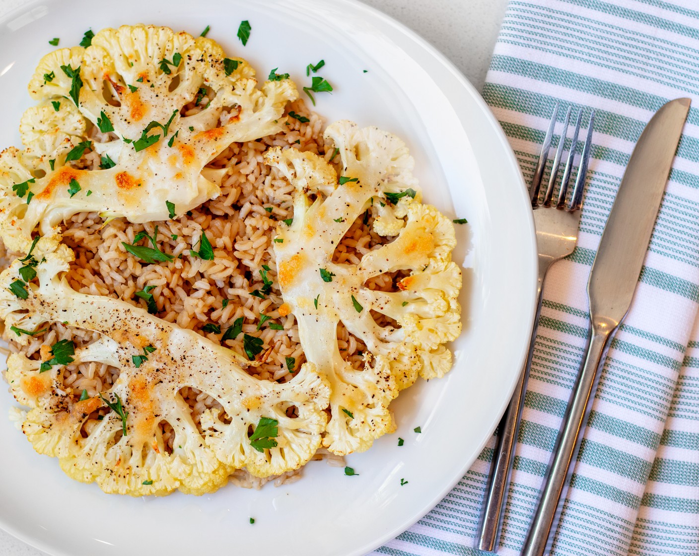 Parmesan Cauliflower Steaks