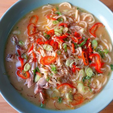 Spicy Coconut Chicken Soup with Udon Recipe | SideChef