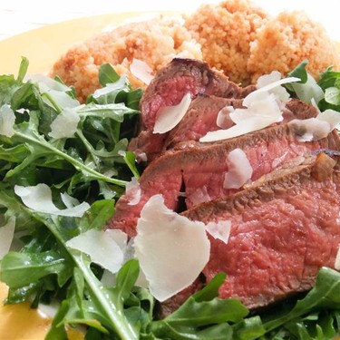 Italian Steak Tagliata & Couscous with Tomato Salad Recipe | SideChef