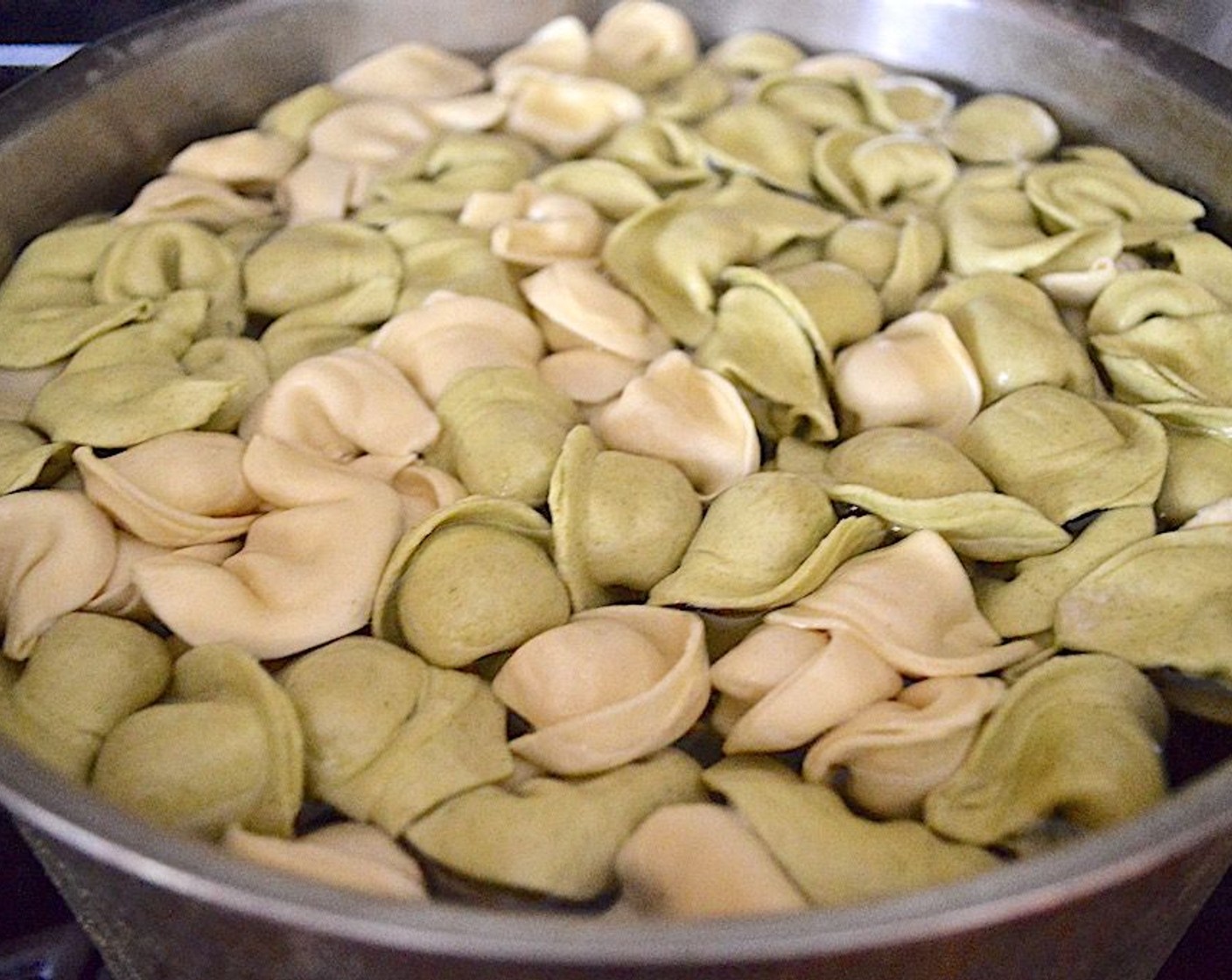 step 4 The water should be boiling at this point. Salt it generously, then cook the Cheese Tortellini (1.3 lb) until tender, about 2 minutes. Reserve a 1/4 cup of the cooking water, then drain the tortellini.