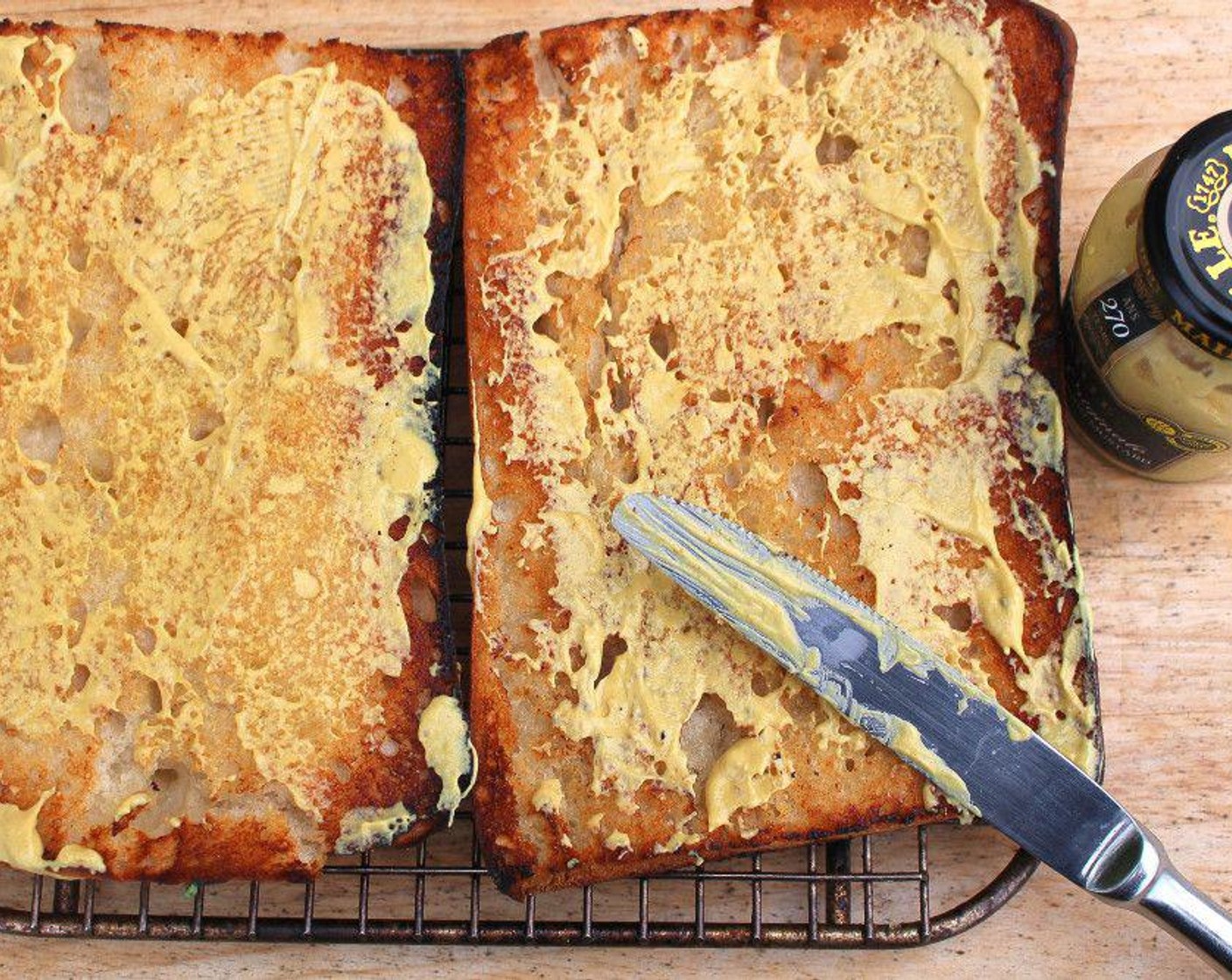 step 3 Brush with plenty of Yellow Mustard (to taste).