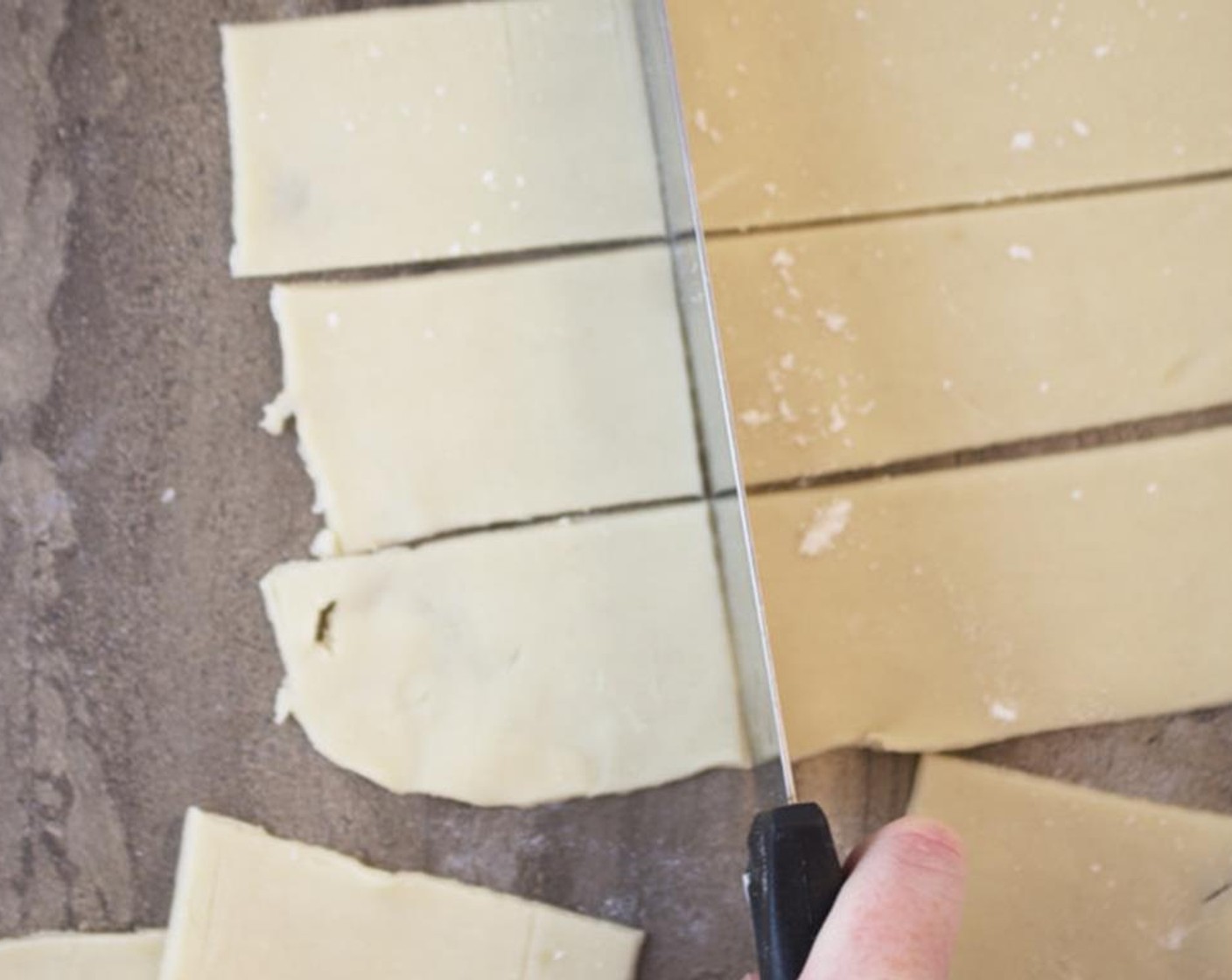 step 4 Cut again to make small rectangles.