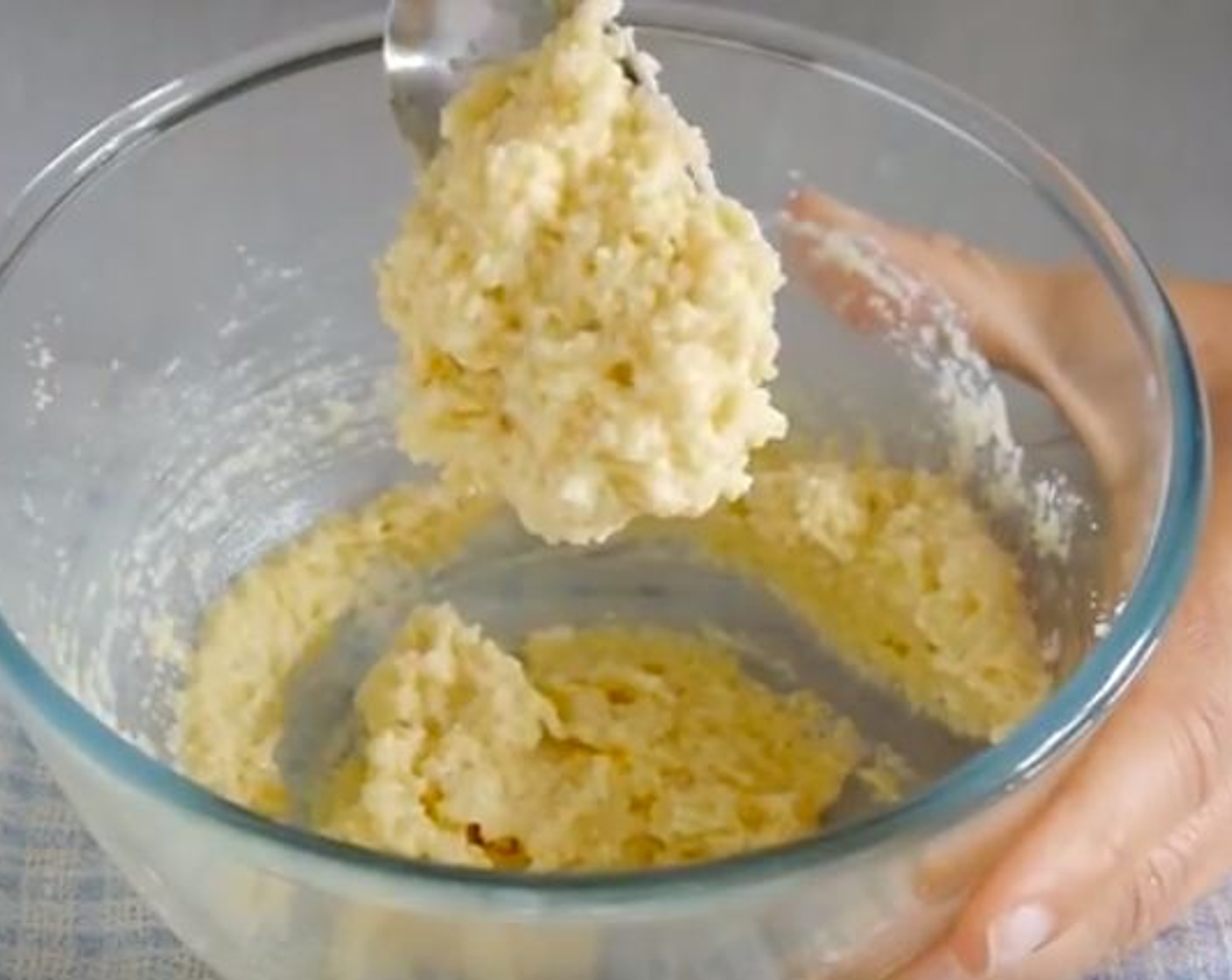 step 1 In a mixing bowl, mix the Almond Flour (1/3 cup), Butter (1 Tbsp), Free Range Egg (1), and Baking Powder (1/4 tsp).