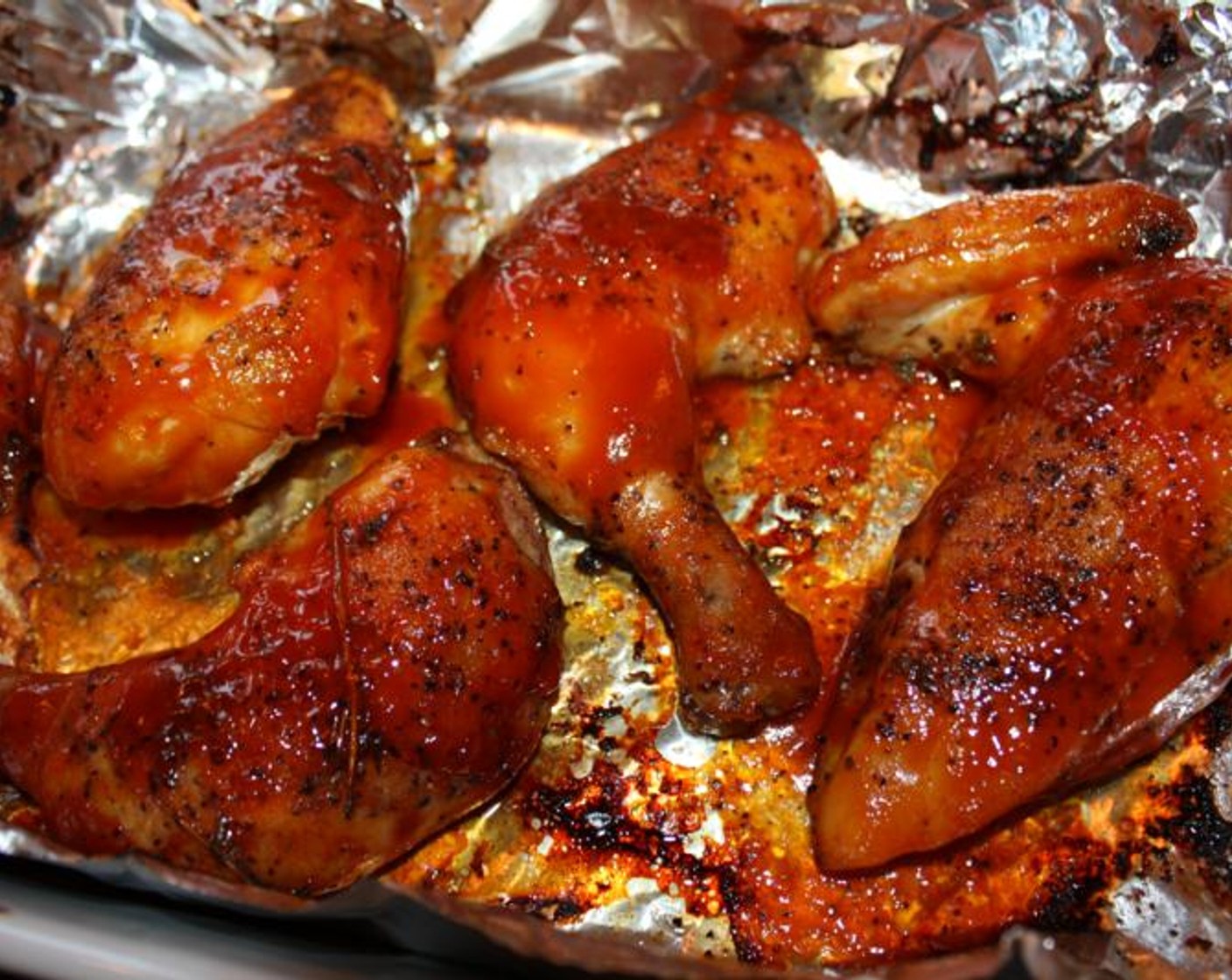 step 8 In the last 3 minutes, turn on the broiler and to get a perfect color on your BBQ chicken.