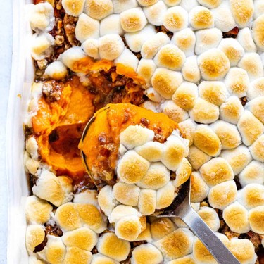 Sweet Potato Casserole with Pecan Topping Recipe | SideChef