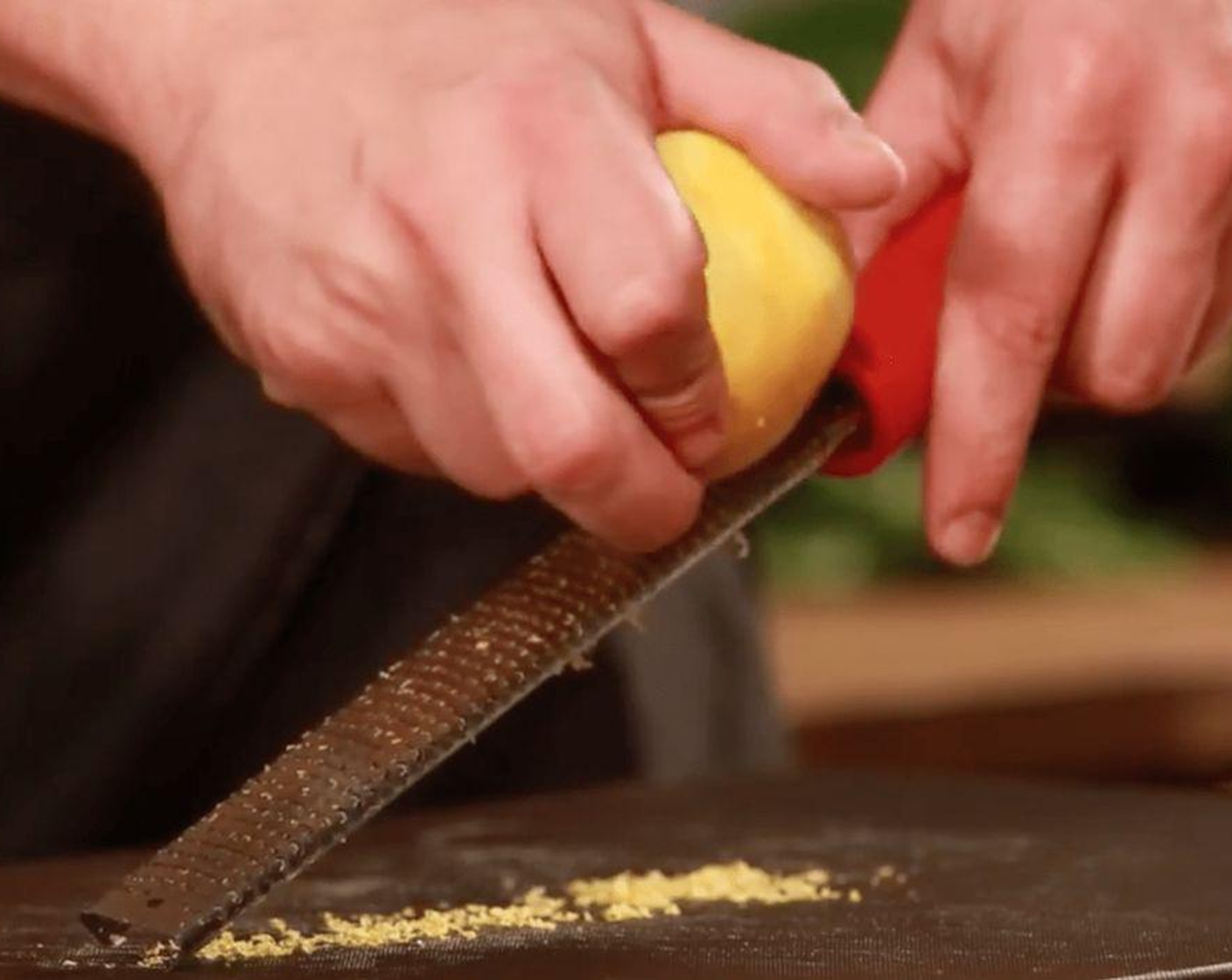 step 3 Zest Lemon (1). After, slice the zested lemon into wedges and set aside for serving.