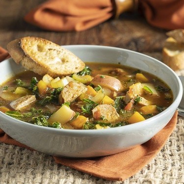 Rustic Potato and Sausage Soup Recipe | SideChef