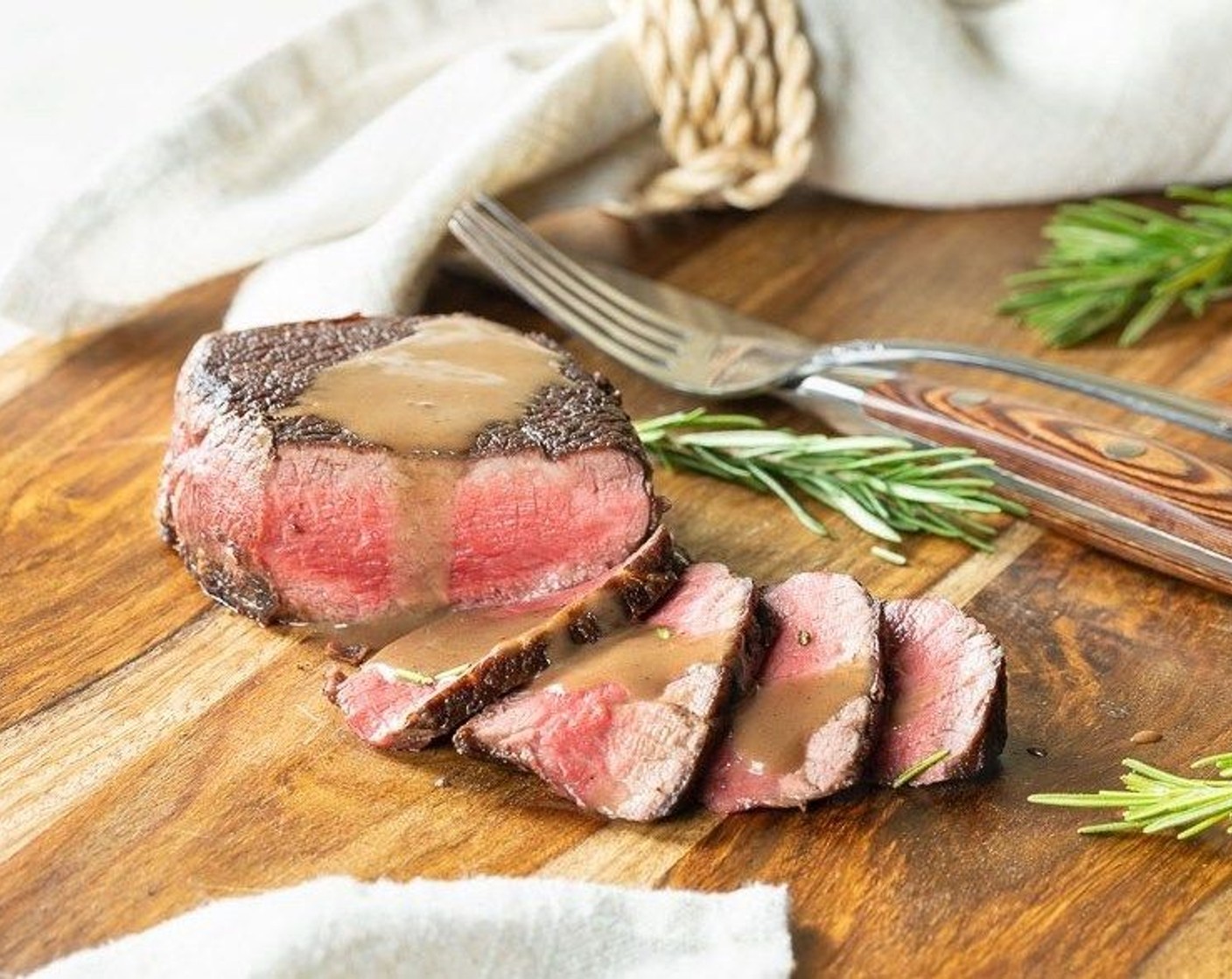 Steak with Balsamic Butter Sauce