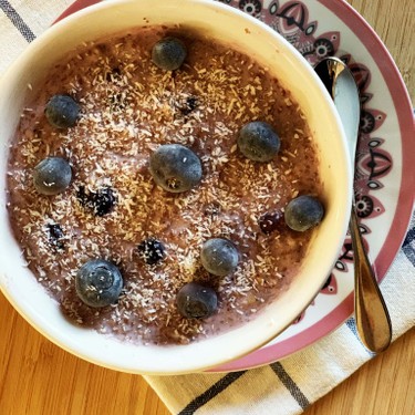 Creamy Blueberry Overnight Porridge Recipe | SideChef