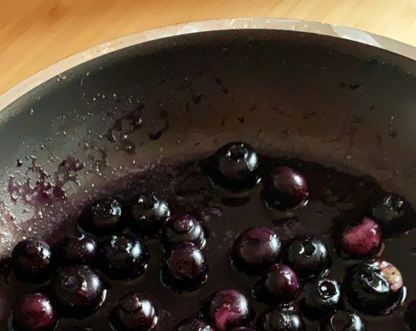 step 7 Meanwhile in a skillet, cook Water (0.5 oz), Granulated Sugar (2 Tbsp), and Fresh Blueberry (1/3 cup) for 3-5 minutes. Set aside and let them cool down.