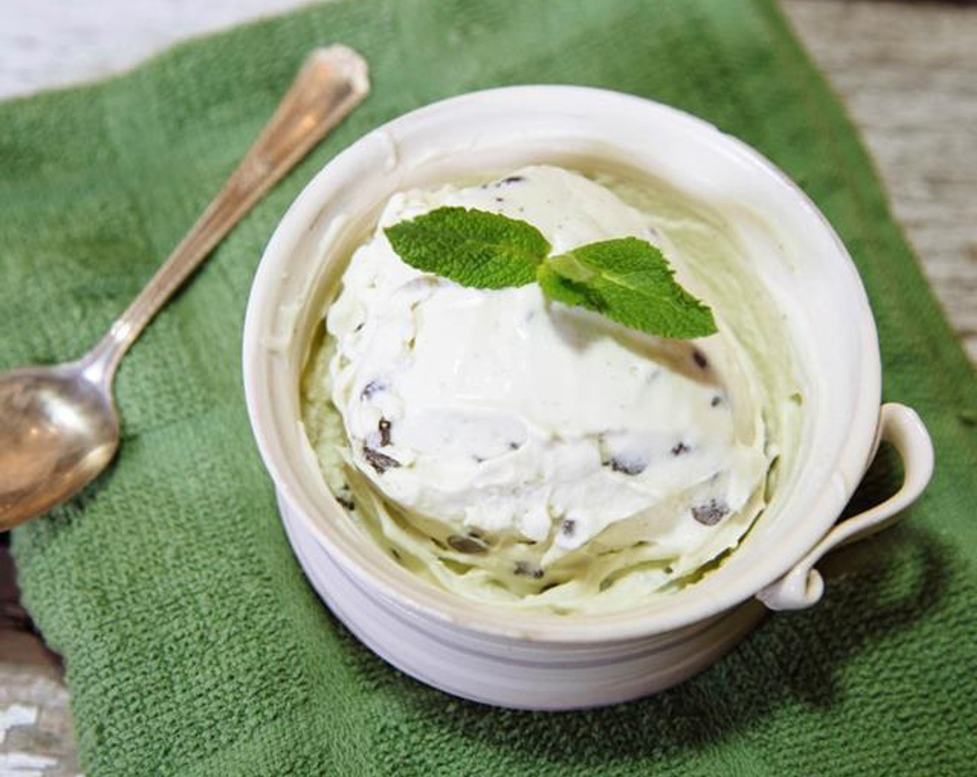 Vegan Mint Chocolate Chip Ice Cream