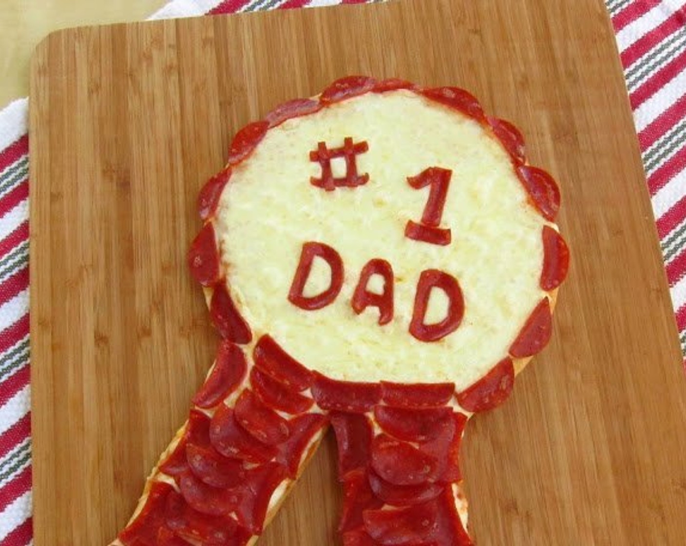 Father’s Day Pepperoni Pizza Ribbon