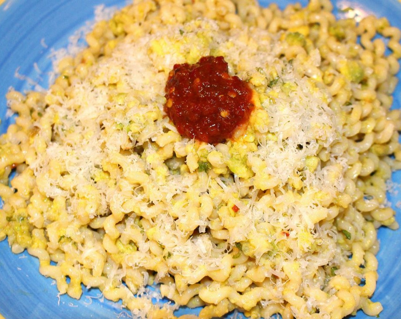 Fusilli Lunghi with Avocado and Sambal