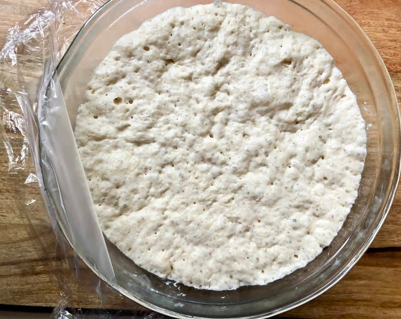 step 3 Cover the bowl with a tea towel or plastic wrap and set aside in a warm spot to rise for 1-1½ hours, until the dough has doubled in bulk.