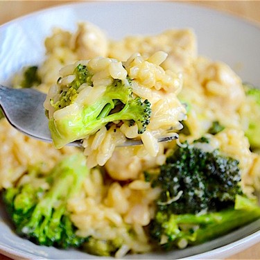 Chicken, Broccoli, and Cheddar Risotto Recipe | SideChef