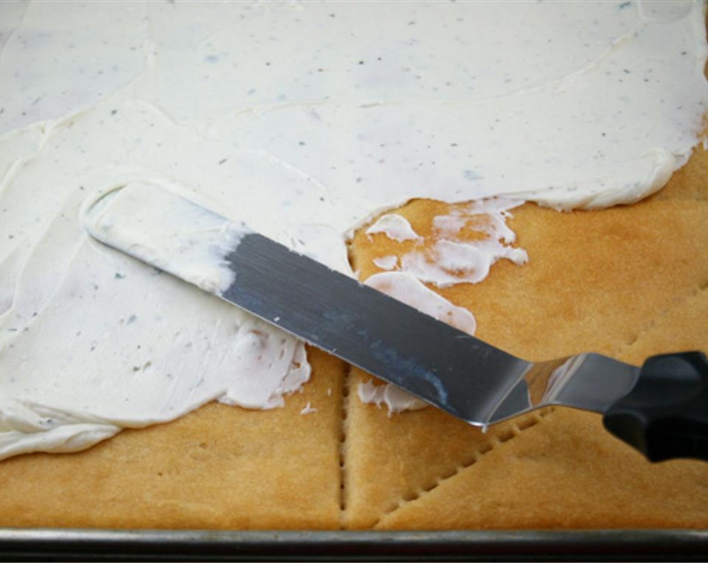step 4 Spread cream cheese onto cooled crust.