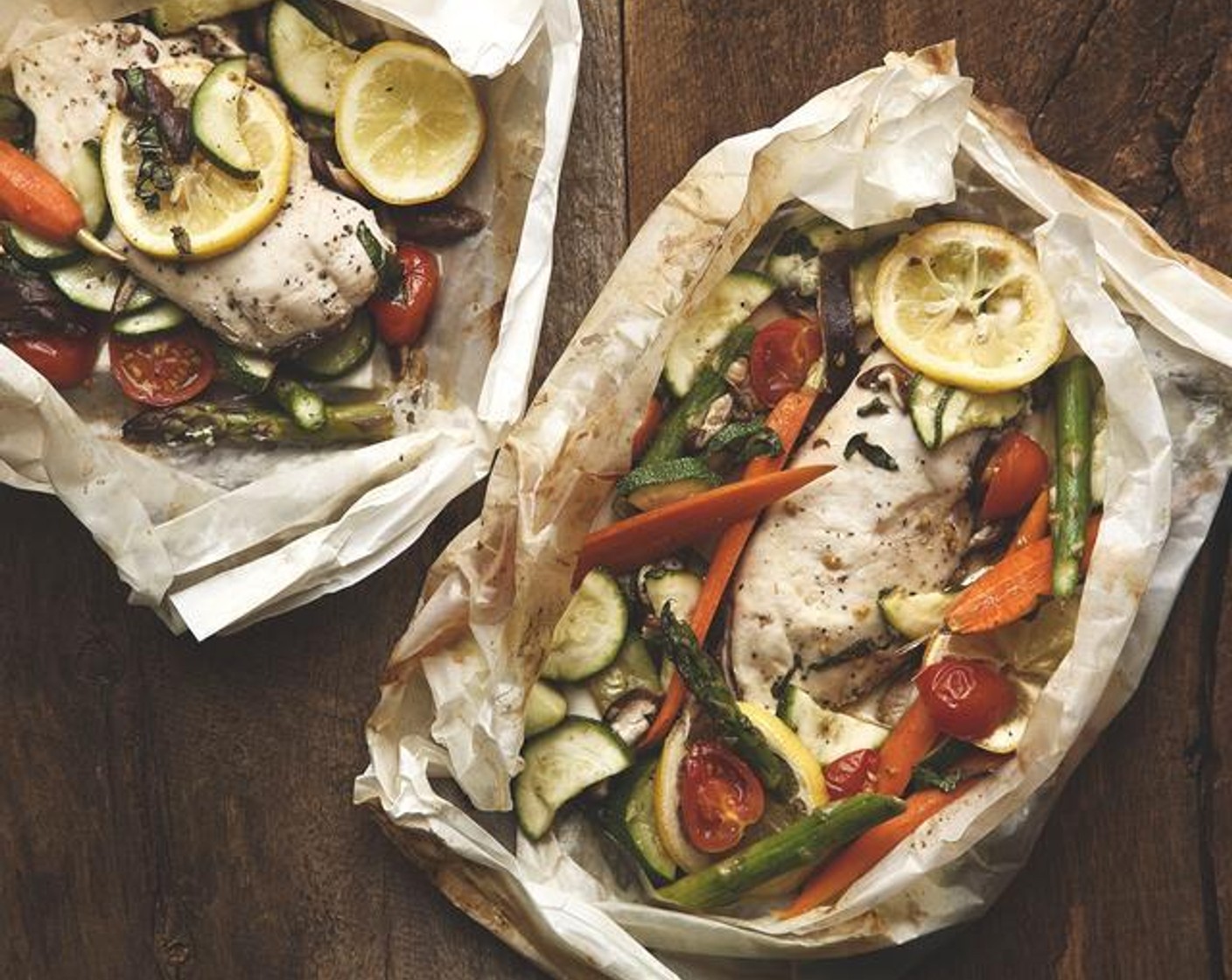 Chicken en Papillote with Spring Vegetables
