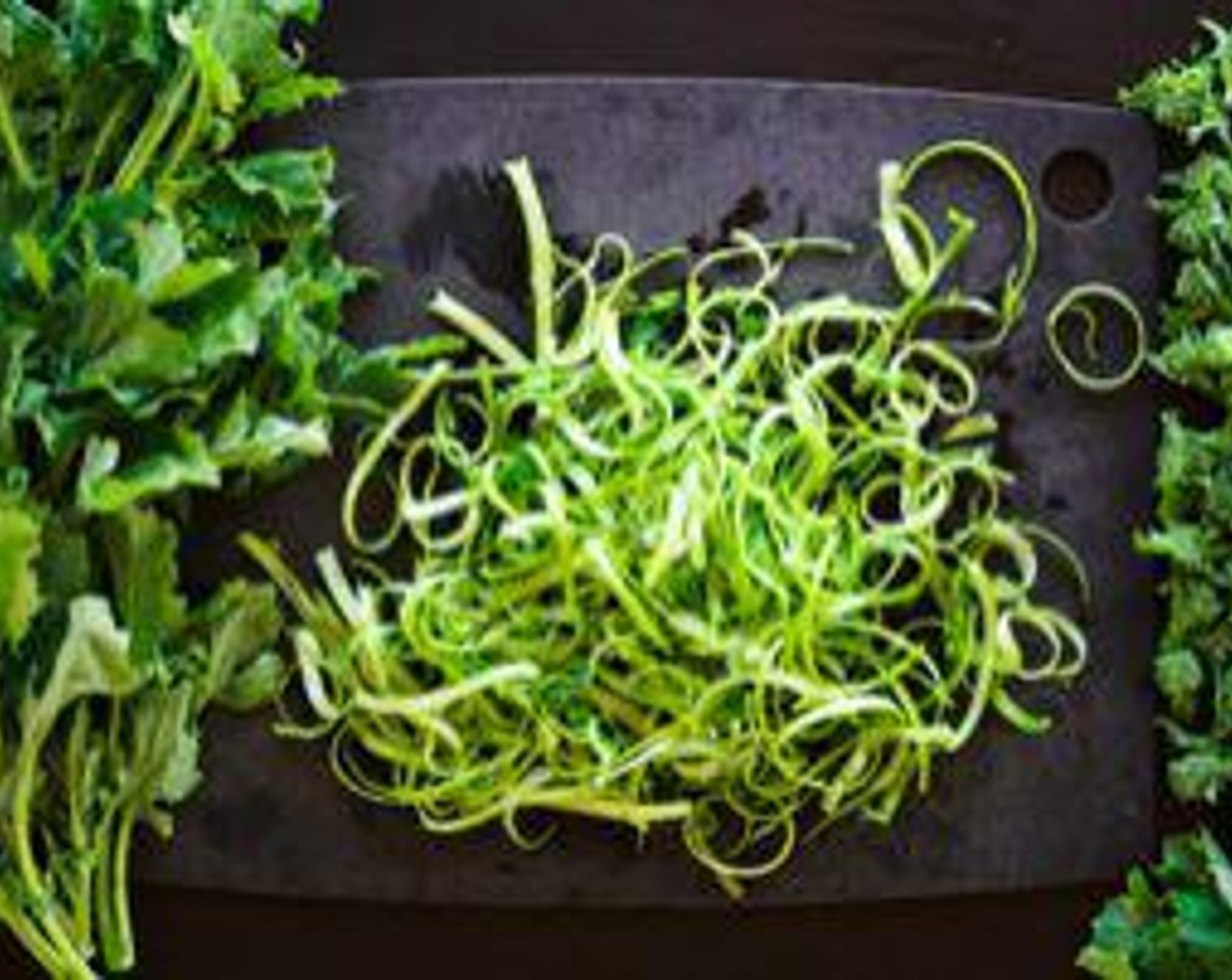 step 2 Slice the Broccoli (1 bunch) into ribbons with a vegetable peeler. Snap off the florets. Add both to the large bowl with the fennel.