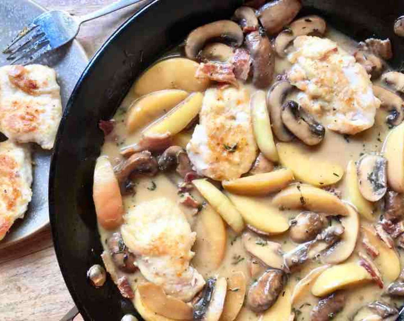 step 11 Add Butter (2 Tbsp) and Heavy Cream (2 Tbsp) then slide the chicken back into the sauce placing the pieces evenly throughout. Cook until warmed through, about one to 2 minutes.