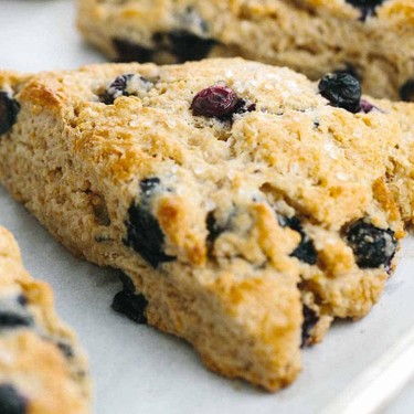 Whole Wheat Blueberry Scones with Lemon Glaze Recipe | SideChef
