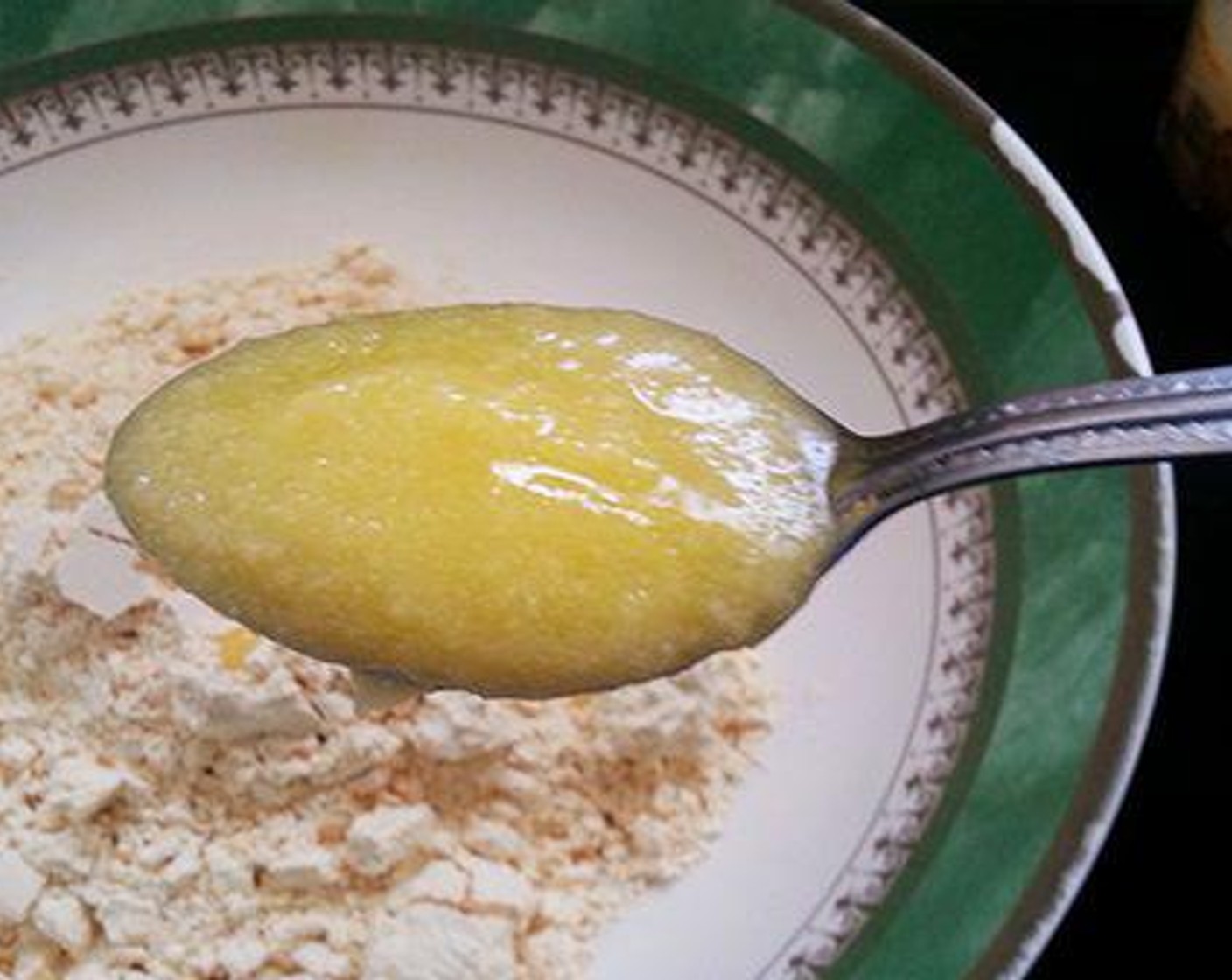 step 1 Grease a tray with ghee or line it with an aluminum foil and keep aside. Put the Chickpea Flour (1 cup) to a bowl and add 1 Tbsp of Ghee to it. Mix it well and sieve it. Put this to a pan and dry roast it for 4 to 5 minutes over medium flame, until you can smell the nutty aroma of the chickpea. Keep it aside.