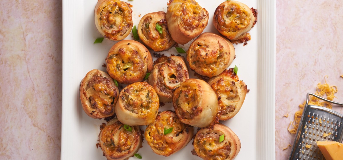 Sausage and Cheddar Pinwheels Recipe | SideChef
