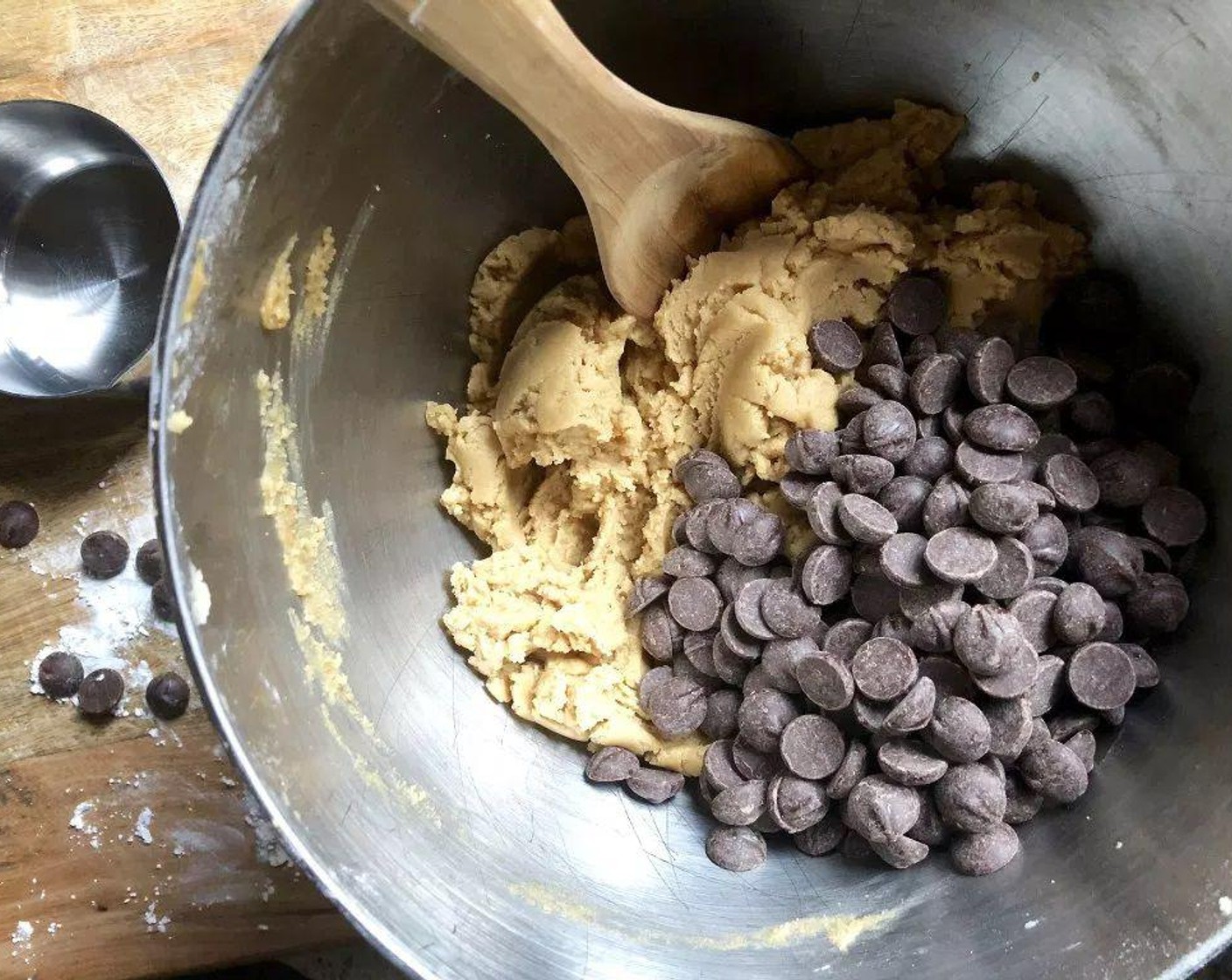 step 5 Add the dry ingredients; mix just until blended. Stir in the Bittersweet Chocolate Chips (1 1/3 cups).