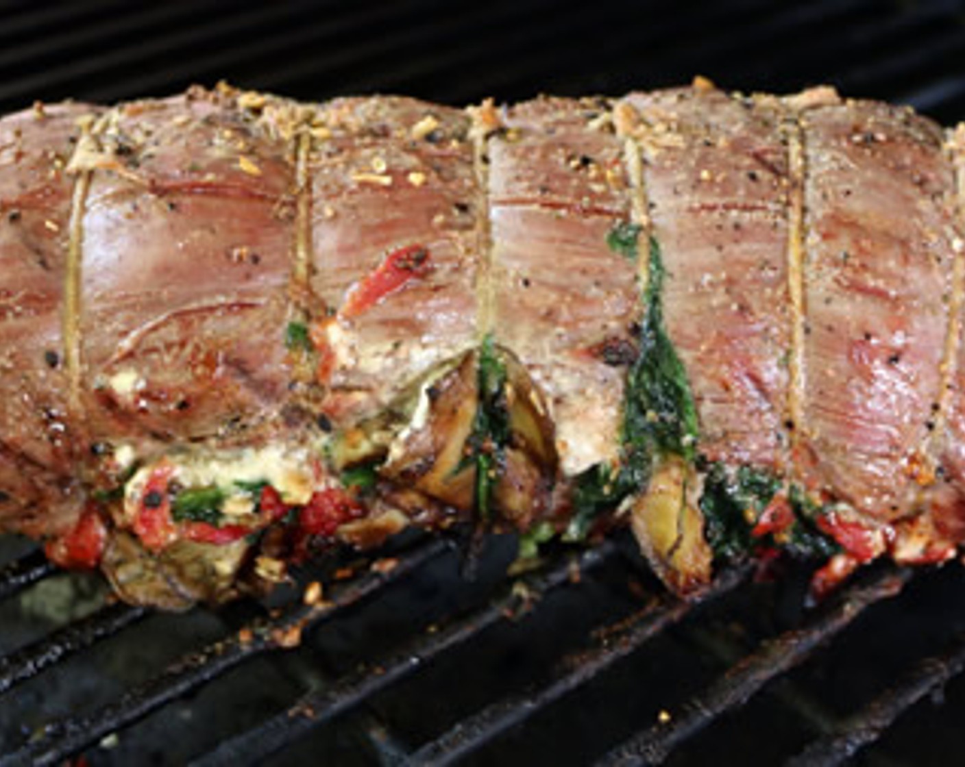 step 9 Place flank steak on grill surface and sear on each side about 3-4 minutes per side.