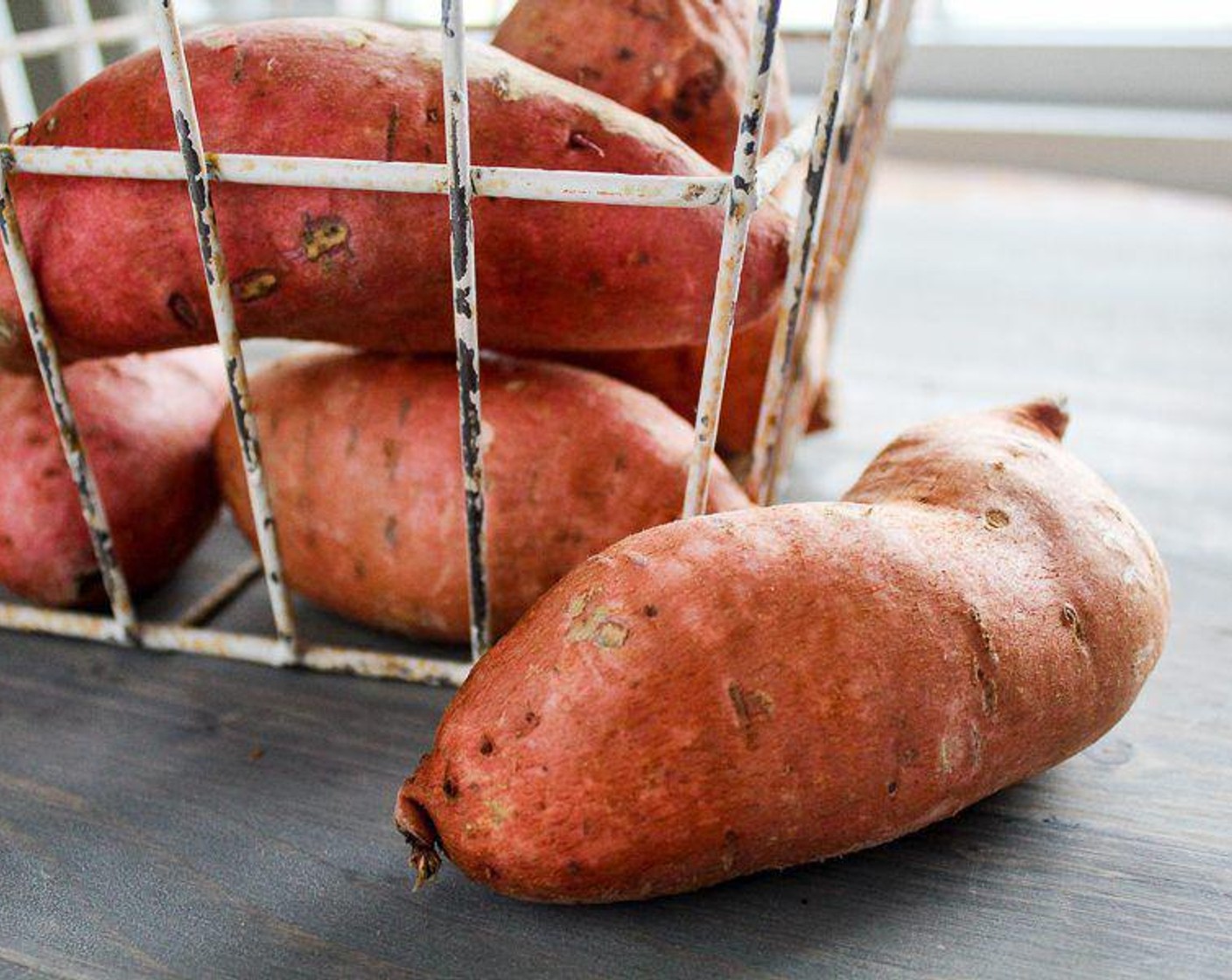 step 2 Wash the sweet potatoes and dry them well. Place 4 of the Sweet Potatoes (4) onto a baking sheet and bake for 1 hour. Set aside to cool. Reduce heat to 375 degrees F (190 degrees C).