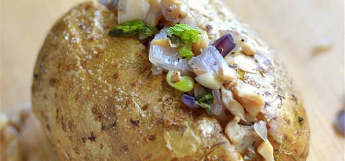 Onion and Mushroom Stuffed Potato Recipe SideChef