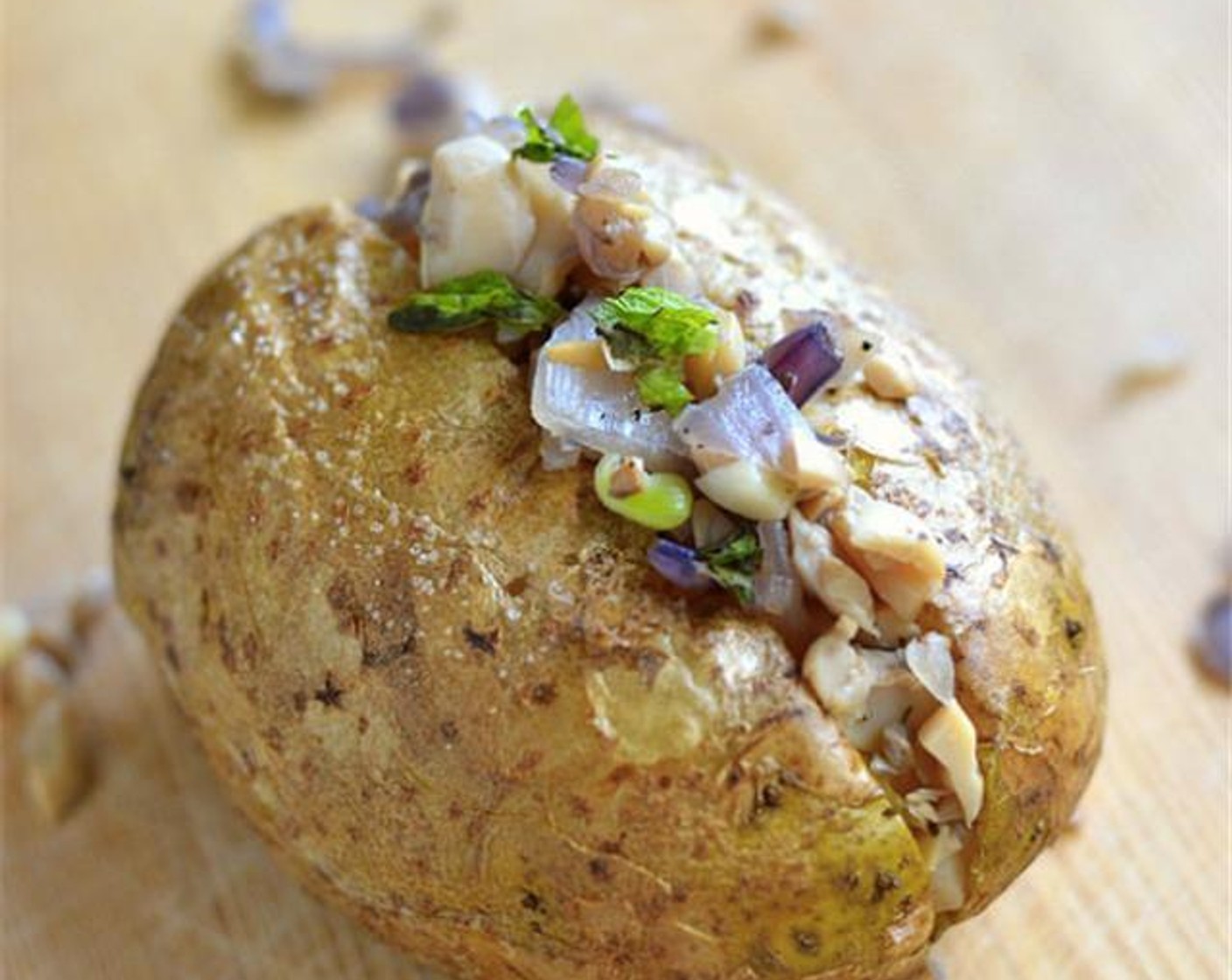 Onion and Mushroom Stuffed Potato
