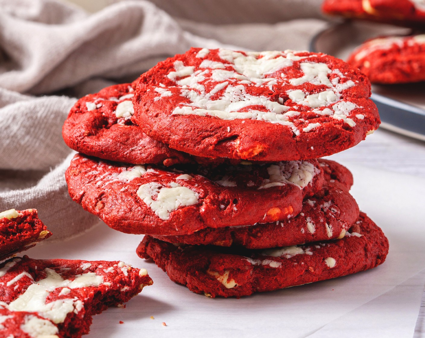 Red Velvet Cake Mix Cookies