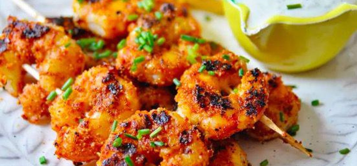 Spiced Shrimp Kabobs with Yogurt Aioli Recipe | SideChef