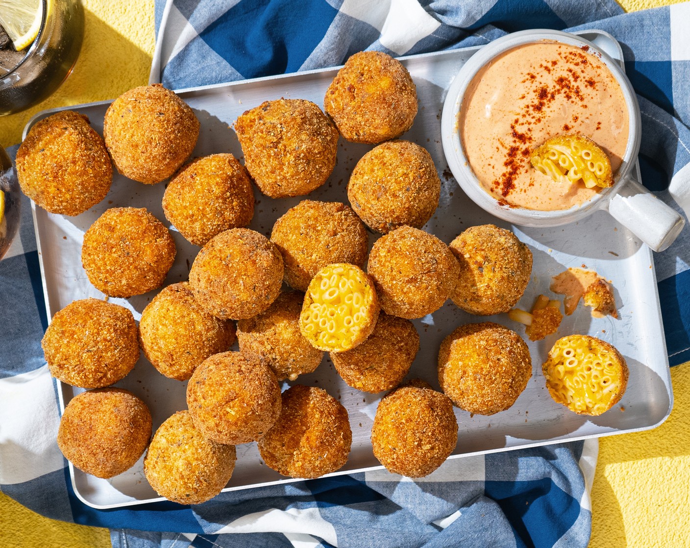 Fried Mac and Cheese Balls with Comeback Sauce