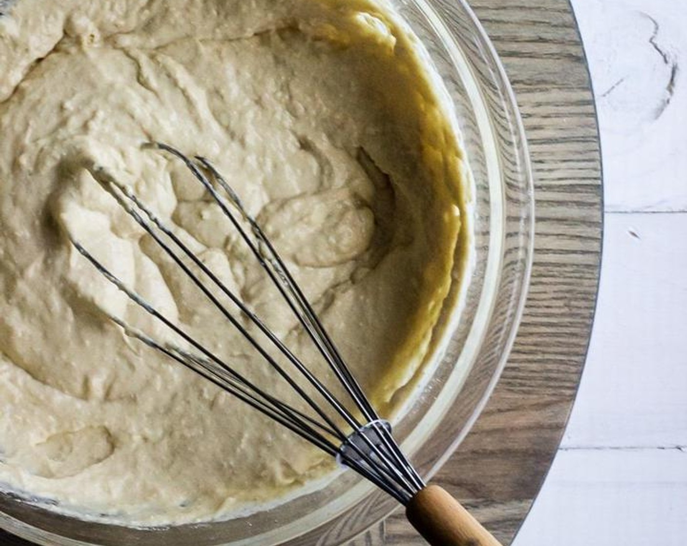 step 1 For the starter, in a large bowl whisk Einkorn Flour (3 cups) and Active Dry Yeast (2 Tbsp) together. Add Water (16 fl oz), whisk until smooth.