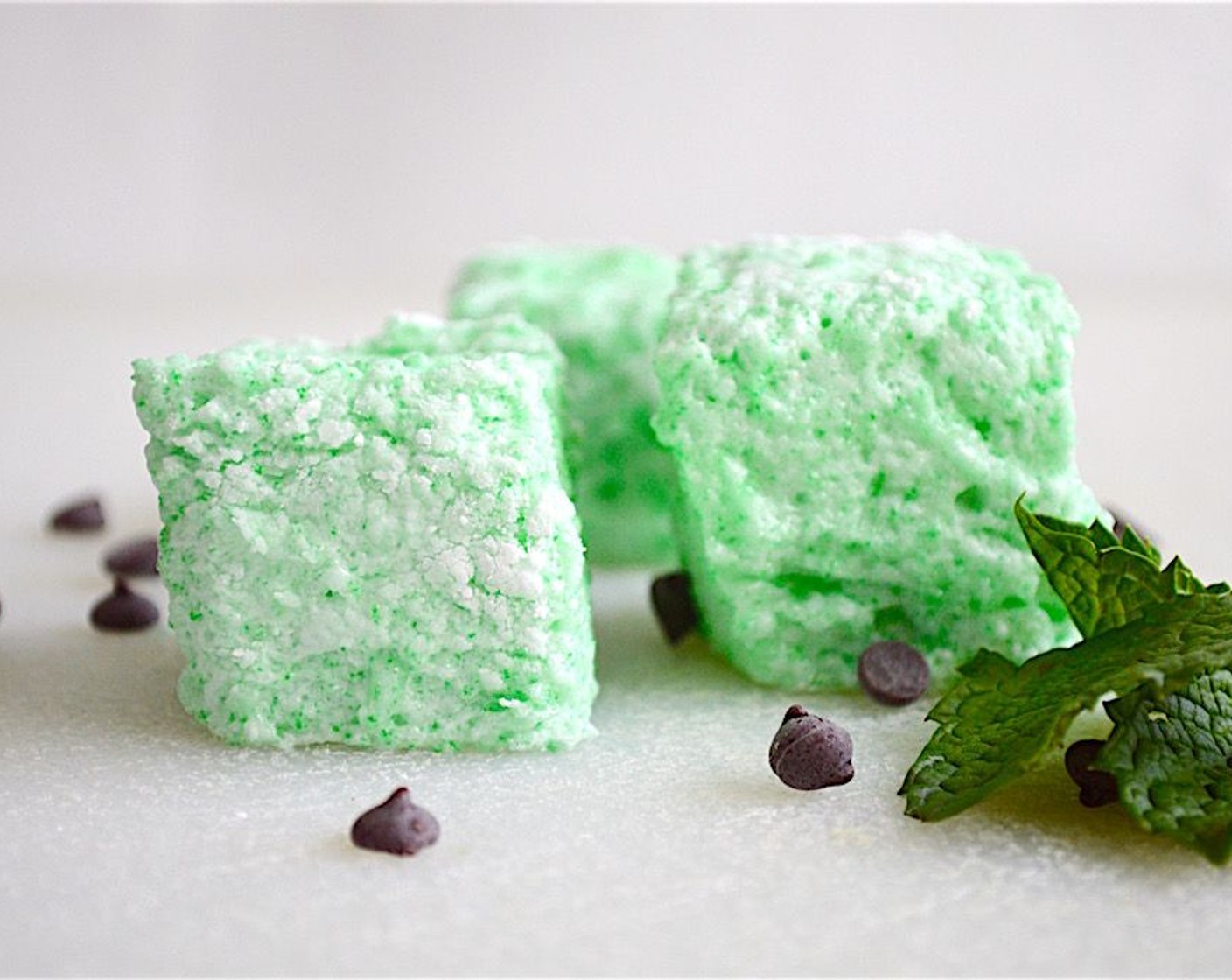 Homemade Mint Marshmallows