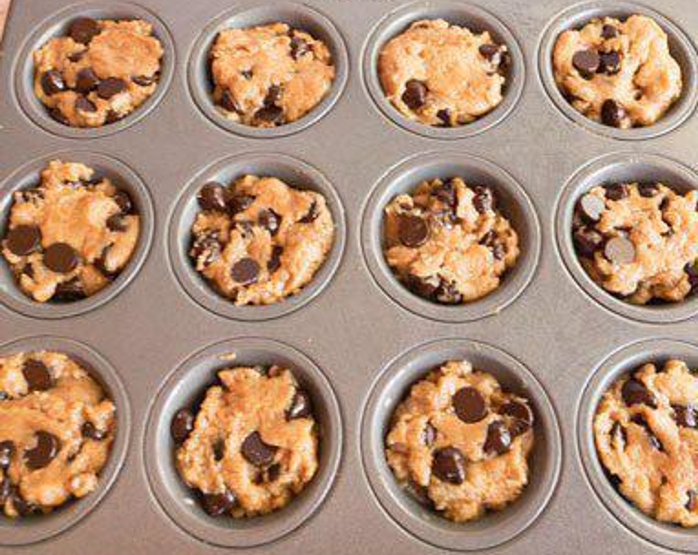 step 4 Grease a 24 count mini muffin tin with canola spray or portion out 24 cookies for suggested skinny serving size.