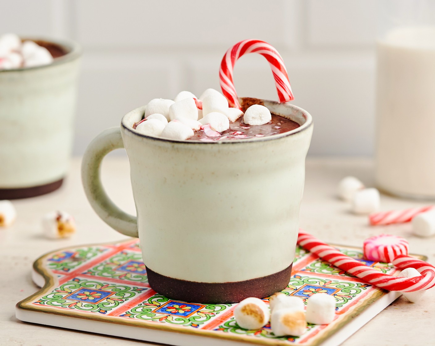 Peppermint Hot Chocolate with Marshmallow