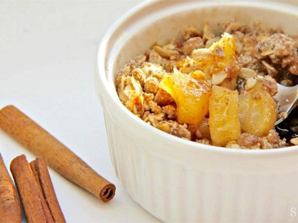 Step 8 of Yummy Dutch Apple Crisps Recipe: Serve and enjoy!