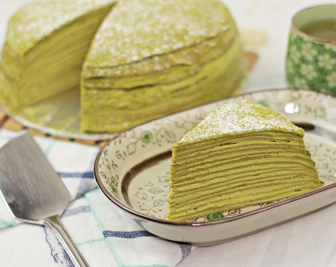 Matcha Mille Crepe Cake