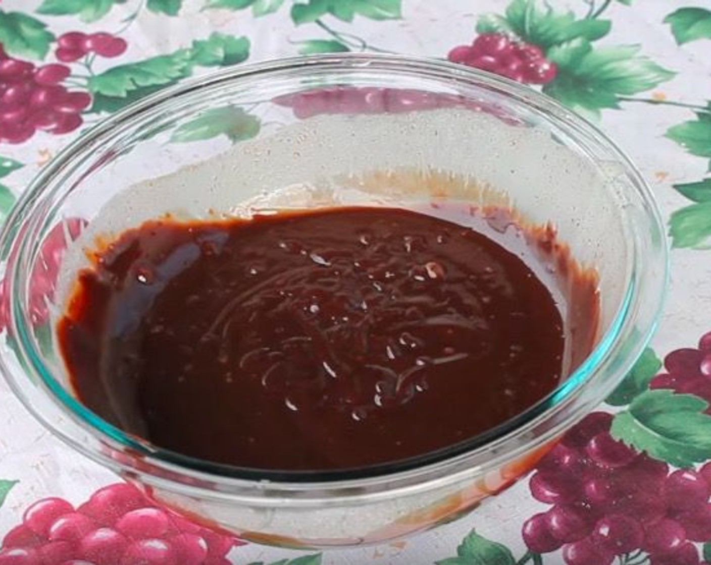 step 7 In a mixing bowl, add Semi-Sweet Chocolate Chips (2 cups) and heated Heavy Cream (1 1/2 cups). Allow to melt together for 2 minutes. Whisk until smooth. Place in fridge to thicken.