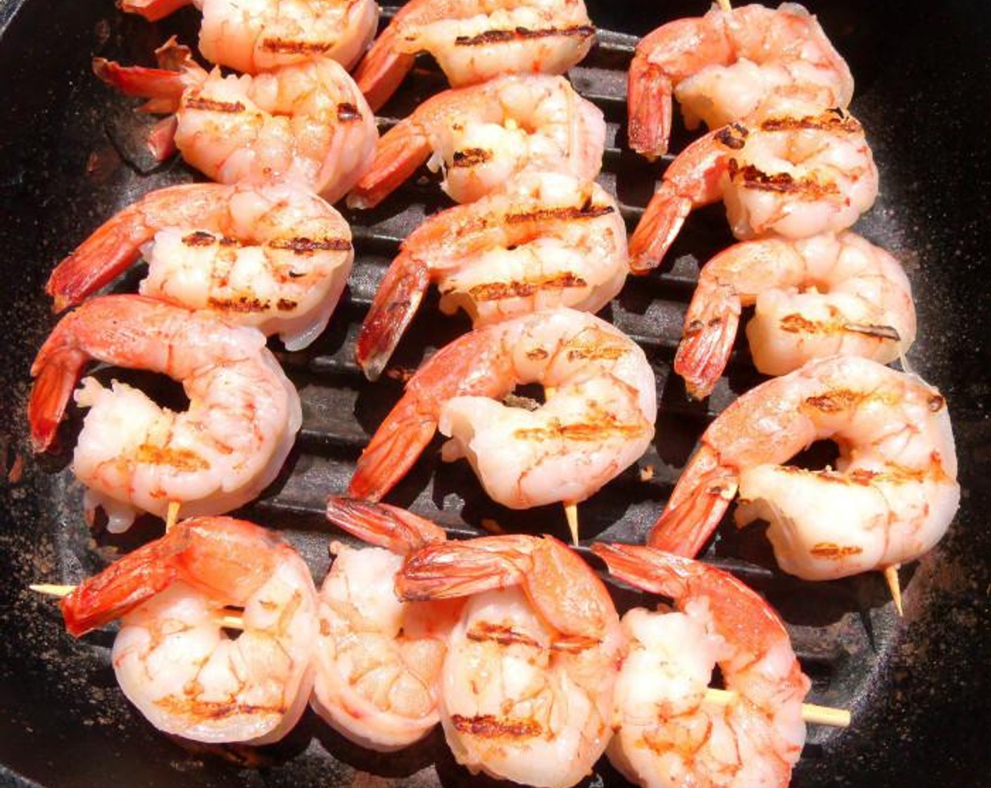 step 2 Season Medium Shrimp (16) with Kosher Salt (to taste), Cayenne Pepper (to taste) and Lime Juice (to taste) to taste, grill on both sides on high heat until just cooked through.