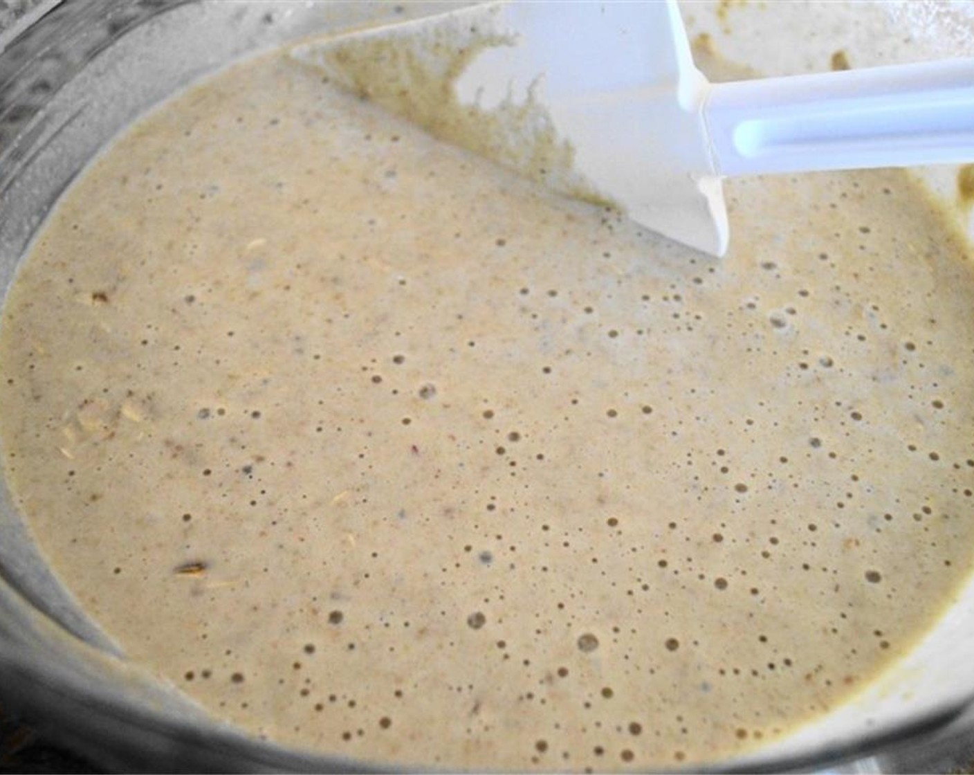 step 5 Switch to a rubber spatula and fold in the Old Fashioned Rolled Oats (2/3 cup) and the Fresh Strawberries (1 1/2 cups).